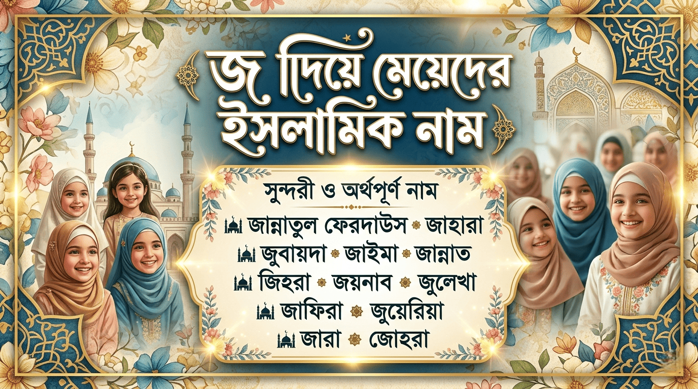 J দিয়ে মেয়েদের ইসলামিক নাম